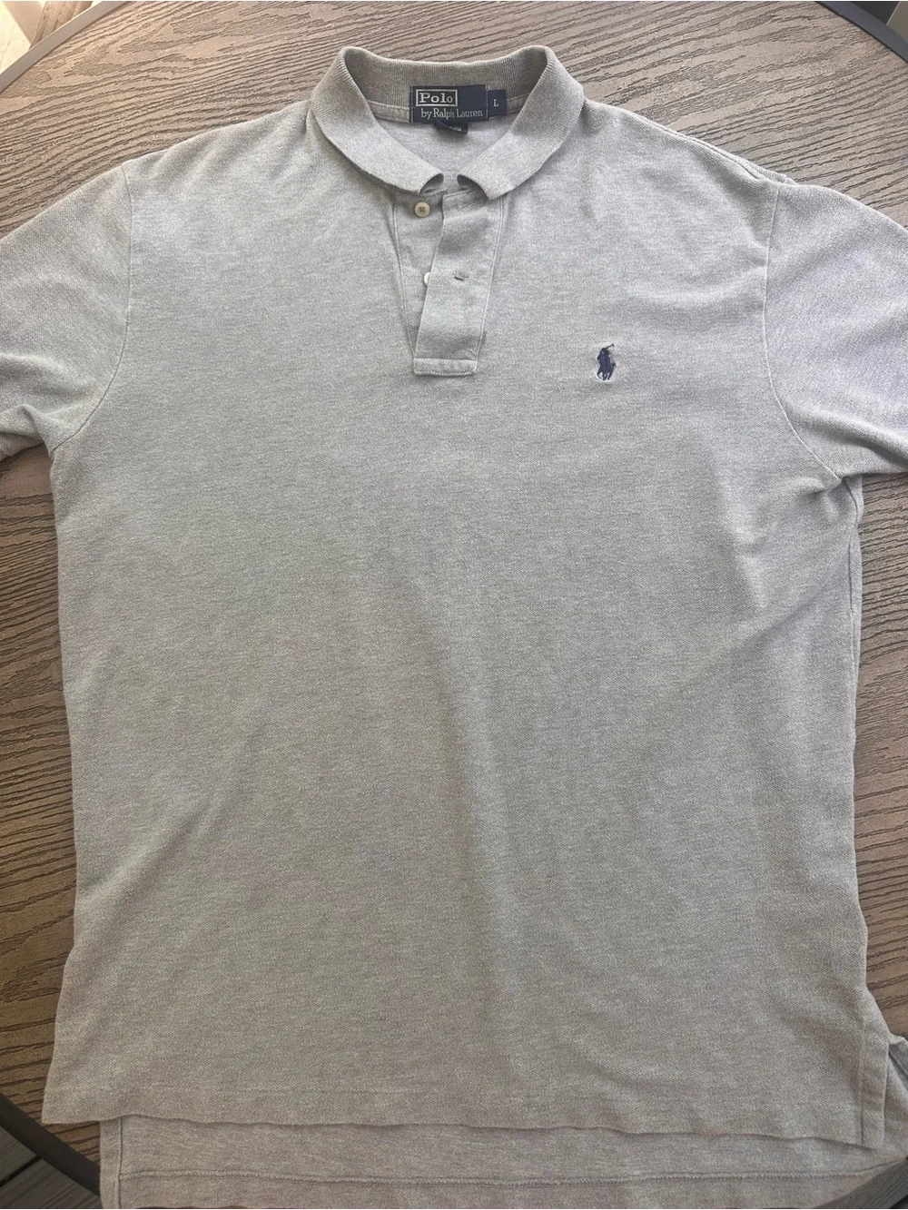 Polo By Ralph Lauren Men's Short Sleeve Gray Polo Collared Shirt Size L